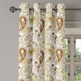 thumbnail image 3 of Ambesonne Persian Grommet Curtain, Floral Paisley Tulips, 50" x 63", White Chocolate Umber, 3 of 6