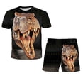 thumbnail image 1 of Conjuntos de ropa de dominio del mundo Jurásico para niña pequeña, camisetas, pantalones, traje para niños, traje de verano de manga corta, disfraz para bebés y niños 7T Gao Jinjia LED, 1 of 2
