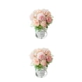 thumbnail image 2 of Wosthever 2 piezas de flores artificiales en jarrón, flores falsas de hortensias de seda elegantes y duraderas Type9 NO9, 2 of 6
