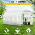 thumbnail image 4 of VEVOR 15 x 6.5 x 7 ft Walk-in Tunnel Greenhouse, Portable Plant Hot House with Galvanized Steel Hoops, 4 of 9