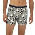 thumbnail image 2 of Rateoe Panda With Crown And Stars Print Men’s Underwear Boxer Briefs Soft Comfortable Underwear Boxer Briefs, Long Leg Briefs,Anti-chafing Boxer Briefs, 2 of 7