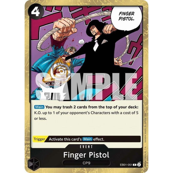 One Piece Premium Booster -The Best- Vol. 2 Rare Finger Pistol EB01-051 [Reprint]