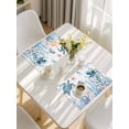 thumbnail image 5 of Blue Turtle Coastal Placemats Set of 4, Octopus Summer Beach Coral Starfish Placemats for Dining Table, Place Mats for Kitchen Tabletop, Waterproof Wipeable Dining Table Mats Set, 5 of 9