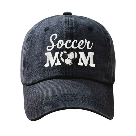 Miqool Soccer Mom Hat, Adjustable Washed Embroidered Baseball Cap Vintage Distressed Sun Hat for Mama Gifts for Mothers Day Birthday