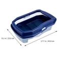 thumbnail image 2 of SWETRACE 1 Set Turtle Box Plastic Blue Rectangular for Indoor, 2 of 7