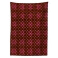 thumbnail image 3 of Ambesonne Damask Tablecloth Rectangular Table Cover, Abstract Victorian Style, 52"x70", Orange Magenta Black, 3 of 4