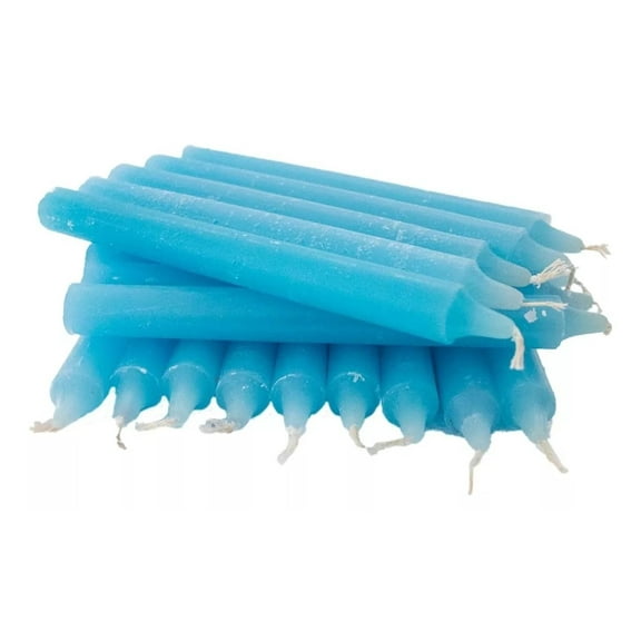 Velas de apagon o lapiz en color azul 20 piezas.
