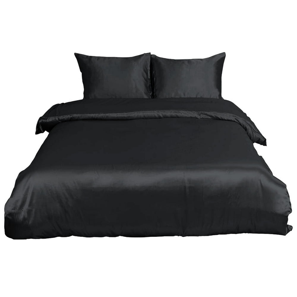 Unique Bargains Home Bedroom Silk Satin Bed Blanket/Quilt/Duvet Cover ...