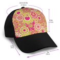 thumbnail image 2 of Yiaed Yellow Flowers Print Baseball Cap Dad Hat Polo Style Plain Blank Adjustable Size, 2 of 5