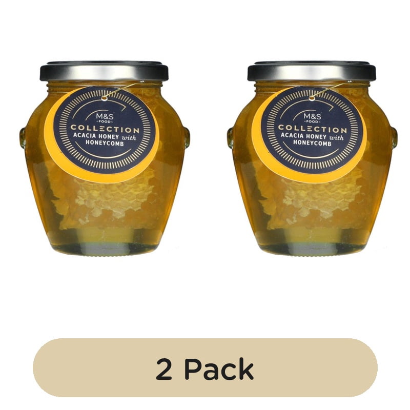 M&S Acacia Honey with Honeycomb 250g, British Import (Pack of 2)