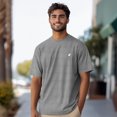 thumbnail image 3 of Dalix Ghost Midweight Embroidered Cotton Tee Jersey Mens in Athletic Heather M Medium, 3 of 5