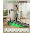 thumbnail image 6 of 330 lbs Portable Folding Treadmill, 2.5 HP Foldable Compact Treadmill for Home Office, Walking Running Treadmill with LED Display for Exercise, 6 of 7