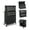 Black, variant on MAYEERTY 8-Drawer Tool Chest, Rolling Tool Storage Cabinet with 2 in 1 Detachable Top Tool Box, Lockable Wheels, Side Hooks