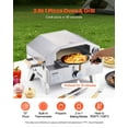 thumbnail image 2 of Horno de pizza para exteriores VEVOR, horno de gas portátil de 33 cm con piedra de cordierita gruesa y termómetro integrado. Dos modos para pizza o parrilla. Ideal para camping y jardín., 2 of 9