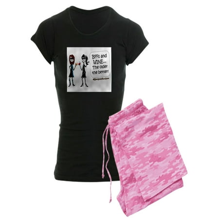 

CafePress - Bffs And WINE Pajamas - Women s Dark Pajamas
