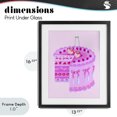 thumbnail image 4 of Stupell Industries Eclectic Pastel Cherry Layered Cake Black Framed Print Under Glass, 13 x 16, by Ziwei Li, 4 of 8