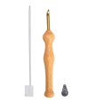 thumbnail image 2 of Kit de bordado, tejido y costura DIY con enhebrador para manualidades y fieltrar Kit de aguja perforadora con mango de madera, 2 of 7