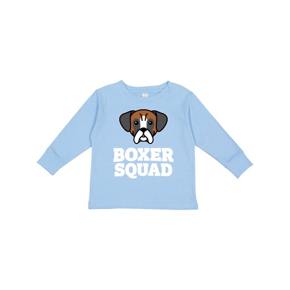 Inktastic Dog Boxer Squad Boys or Girls Long Sleeve Toddler T-Shirt