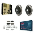 thumbnail image 1 of Transit Auto Rear Coated Drilled Slotted Disc Brake Rotors and Ceramic Pads Kit for Car Honda Accord Acura ILX KDC-100783, 1 of 11