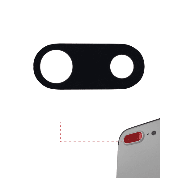 Replacement Back Camera Lens (Glass Only) With Adhesive Compatible For iPhone 7 Plus / 8 Plus (All Colors) (10 Pack) (Real Sapphire l Premium)
