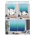 thumbnail image 4 of Teal Blue Ombre Tie Up Curtains for Windows 45 Inch Length Balloon Curtains Kitchen Adjustable Balloon Window Shade Modern Abstract Art Gradient Aesthetics Tie Up Bathroom Curtain Window 42"x45", 4 of 6