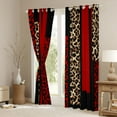 thumbnail image 4 of Feelyou Fashion Red Abstract Black Out Curtains, Cheetah Leopard Print Curtains Pack of 2 (42x63 Each), Chic Polkadots Bedroom Curtains, Blackout Curtains Room Decor, 4 of 7
