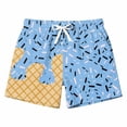thumbnail image 4 of WhouRiu Boys Summer Casual Shorts Ice Cream Print Drawstring Waist Baggy Beach Shorts 2-14 Years, 4 of 4