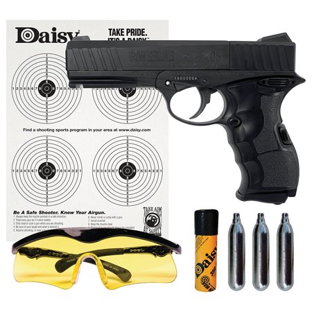 Semi Automatic Shotgun Daisy Outdoor Products PowerLine 408 Handgun 8-Shot BB or Pellet C02 Semi-Automatic Handgun Kit ()