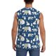 thumbnail image 4 of Fotbe cute winter bear Men's Camiseta sin Mangas Estampada para Hombres, Playera Casual para Gimnasio, Entrenamiento, Playa-Large, 4 of 7