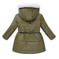 thumbnail image 4 of KAUOD Girls Fleece-Lined Parka Coats Zip up Hooded Winter Puffer Jackets Teen Kids Quilted Warm Windproof down Outwear, 4 of 9