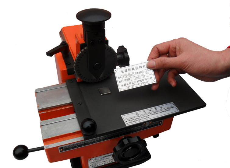 Semi-auto sheet embosser Stamping Dog Tag Printer 4mm Deboss Pressing Stamper 