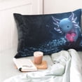 thumbnail image 4 of Kdxio Cotton Pillow Cases 14"x20" Pillowcases,Soft and Breathable Bedroom Pillow Cases-Heart Axolotl-No Pillow Core, 4 of 5