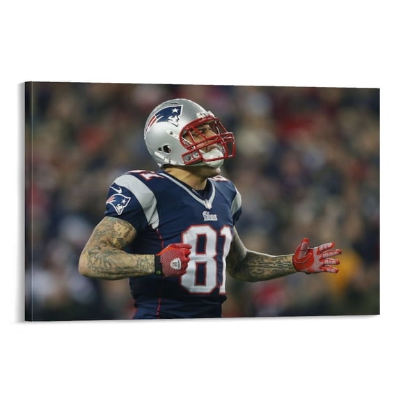 Aaron Hernandez Canvas Poster Poster Decorative Painting Canvas Wall Art Living Room Posters Bedroom Painting 12x18inch(30x45cm)