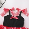 thumbnail image 5 of FYMNSI Little Girls Polka Dots Tulle Spliced Dresses Birthday Party Princess Tutu Dress Bowknot Headband Christmas Outfit 5-6T Red, 5 of 8