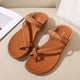 thumbnail image 5 of Sandalias de verano para mujer, sandalias planas sin cordones, zapatos romanos de cristal, sandalias informales con punta abierta Wmkox8yii  nm7965, 5 of 9