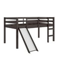 thumbnail image 3 of DHP Milton Kids' Low Loft Bed with Slide, Twin, Brown, 3 of 9