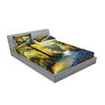 thumbnail image 2 of Ambesonne Green Fitted Sheet & Pillow Sham Set, Nature Forest Meadows, Queen, Avocado Green Fern Green, 2 of 2