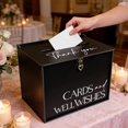 thumbnail image 4 of Large Wedding Card Box with Lock & Slot, Elegant White Wedding Card Boxes for Reception Money Gift Envelope Cards, DIY Gift Cards Box for Party Engagement Baby Bridal Shower Table Decor, 4 of 9