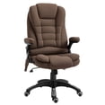 thumbnail image 1 of Chaise de Bureau Inclinable de Massage Aspect Lin Brun / Chaise de Direction à Dossier Haut Confortable avec Pivot et Hauteur Réglable pour Bureau à Domicile, 1 of 7