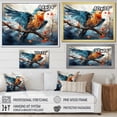 thumbnail image 4 of Designart "Angular Avians In Abstract Sky I" Animals Bird Floater Framed Canvas Wall Art, 4 of 5