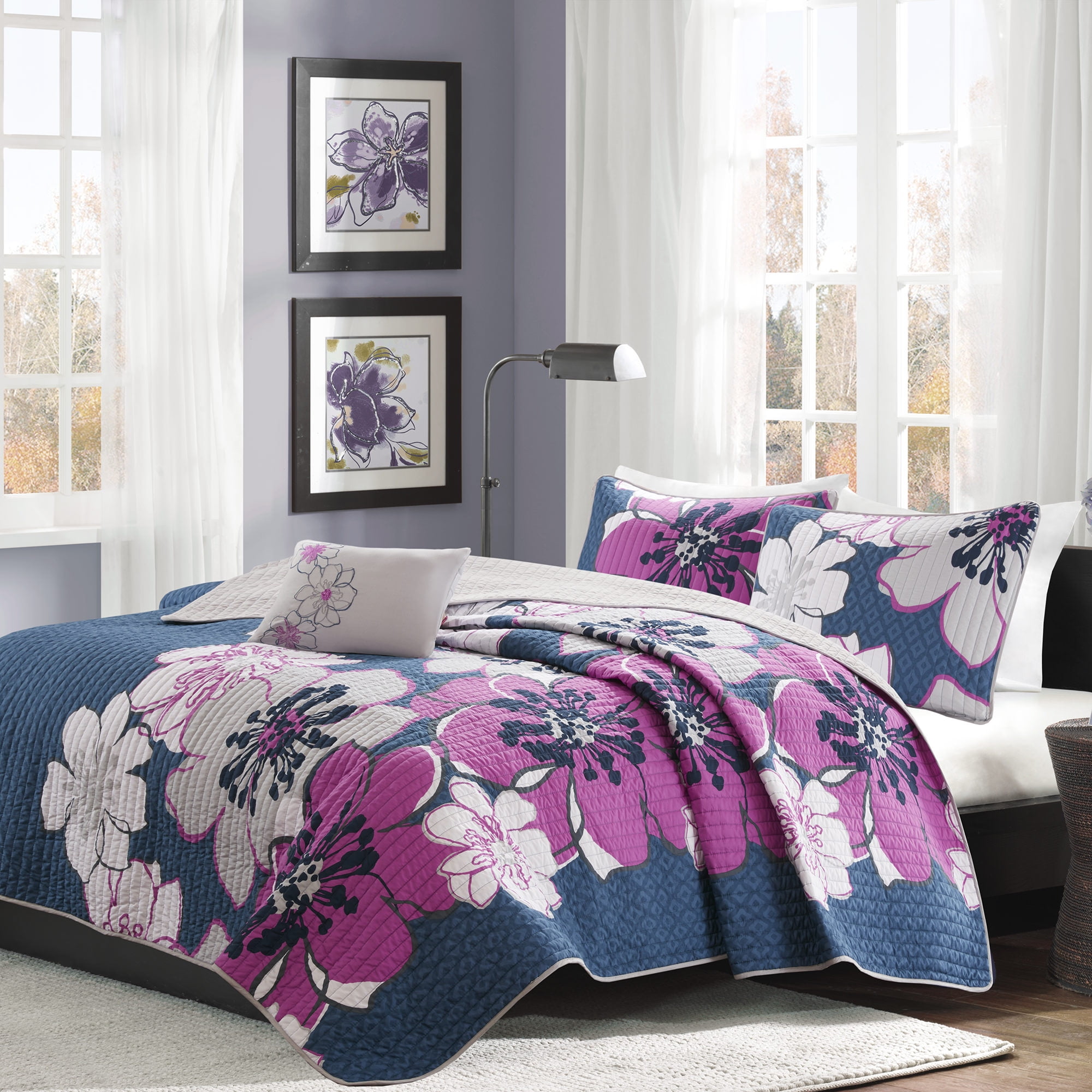 Home Essence Teen Kelly Printed Quilted Coverlet Bedding Set - Walmart.com