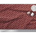 thumbnail image 2 of Soimoi Red Cotton Voile Fabric Dots & Star Printed Fabric 1 Yard 42 Inch Wide, 2 of 3