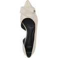 thumbnail image 4 of Franco Sarto Women's White Leather Elisha 2 Half d'Orsay Pointed Toe Flats 11M, 4 of 5