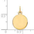 thumbnail image 2 of 14k Yellow Gold Solid Round Disc Charm Pendant, 2 of 5