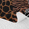 thumbnail image 5 of Erosebridal Zebra Print Quilt King,Jungle Animals King Coverlet Set For Girls,3-Piece, 5 of 7