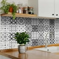 thumbnail image 6 of Mi Alma Black White Floral Peel & Stick Vinyl Backsplash Tiles 5x5, 24 pcs, 6 of 12