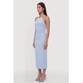 thumbnail image 2 of Women's Metallic Neck Detail Side Ruched Midi Dress, 2 of 3