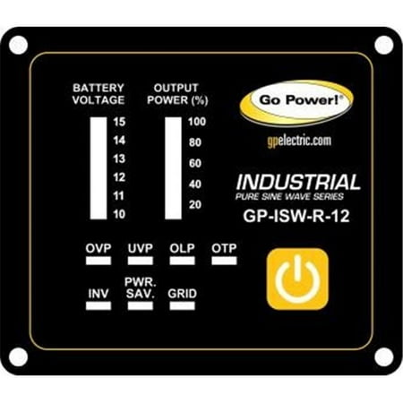 Control Pure Sine Wave Output - Go Power GP-ISW-R Industrial Pure Sine Wave Inverter Remote for Inverters