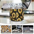 thumbnail image 6 of Yayeee Ashtray with Lid for Cigarette Smokeless Stainless Steel Home Ash Holder, Black Sunflower Pattern, 6 of 7