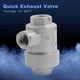 thumbnail image 3 of Threaded 1/4" BSPT Aluminum One way Quick Exhaust Air Pipe Valve Replacement Accessory, 3 of 5